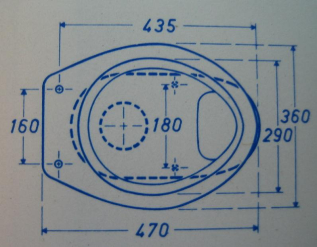 NOVO-BOCH Stand-WC Abgang Boden AO innen senkrecht WEISS