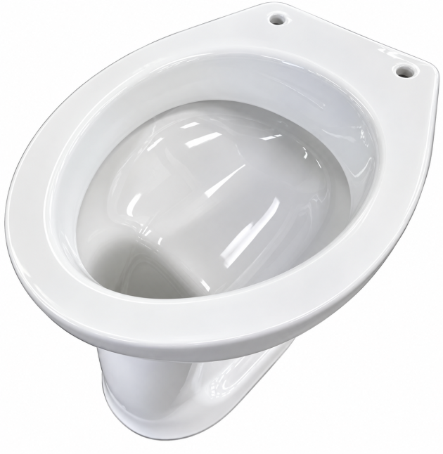 NOVO-BOCH Stand-WC Abgang Boden AO innen senkrecht WEISS Toilette Klosett WC-Becken Standtoilette Flachspüler Bodenabgang Bodenanschluss