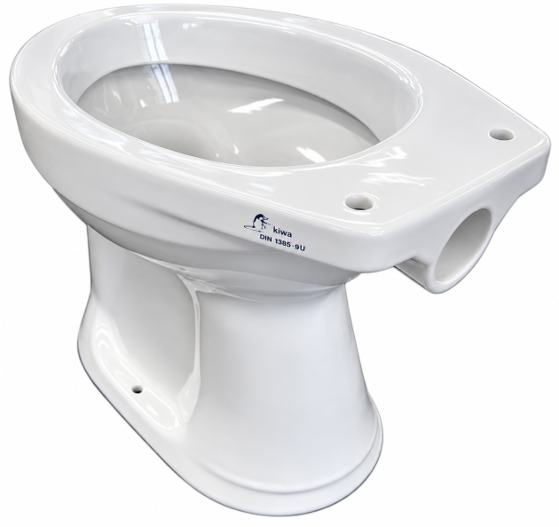 NOVO-BOCH Stand-WC Abgang Boden AO innen senkrecht WEISS Toilette Klosett WC-Becken Standtoilette Flachspüler Bodenabgang Bodenanschluss
