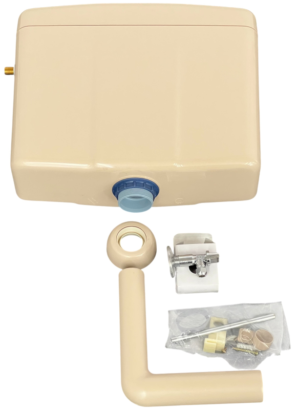 SANIT Brillant 926 Spülkasten Bahamabeige Beige Aufputzspülkasten Start-Stop 6–9L Aufputz Toilettenspülung Kastenspüler Klospülung