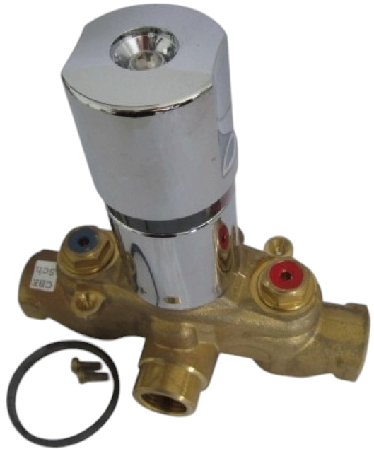 Idealtherm Junior Thermostat Unterputz-Armatur Duscharmatur Chrom Duschthermostat Chrom, UP Duscharmatur, Brausethermostat, Einbau-Thermostat, Badarmatur Chrom