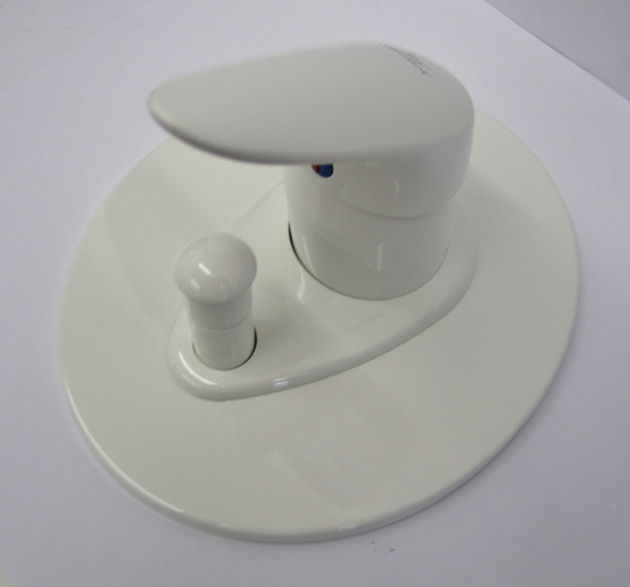 Bausatz 2 - Ceramix 2000 Oberteile Unterputz-Badewannenarmatur Weiss