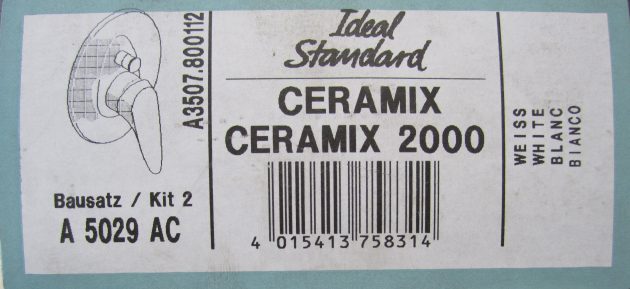 Bausatz 2 - Ceramix 2000 Oberteile Unterputz-Badewannenarmatur Weiss