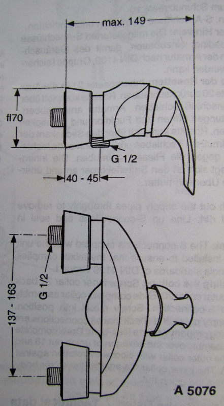 Ideal Standard Tonic Trias Duschwannenarmatur Brausebatterie Armatur Chrom Blau
