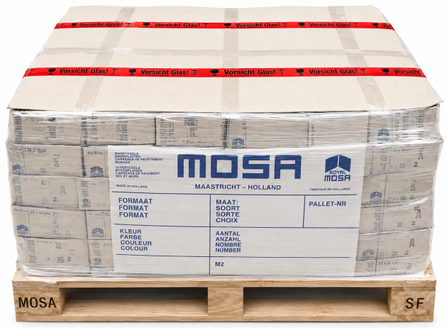 MOSA Keramik S93 Steinzeug Bodenfliesen 10x10 cm Grau geflammt (Palettenverkauf)