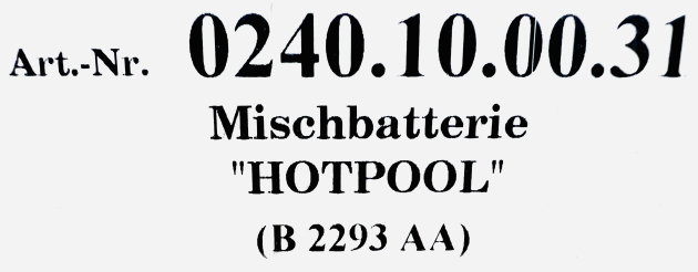HOTPOOL Niederdruckarmatur für Übertisch Heißwasserspeicher Chrom Warmwassergeräte Wandarmatur Obertischmontage