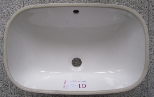 Aqva Zone Plus Unterbauwaschtisch Waschbecken WEISS 52,5 x 32 cm 011727100