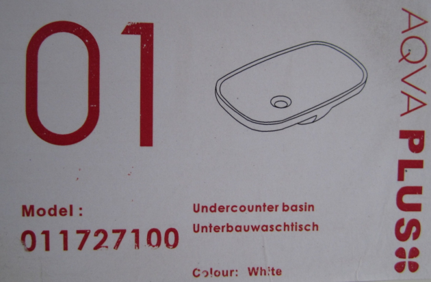 Aqva Zone Plus Unterbauwaschtisch Waschbecken WEISS 52,5 x 32 cm 011727100