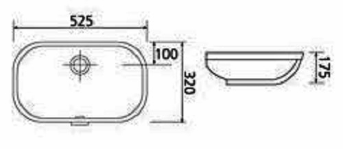 Aqva Zone Plus Unterbauwaschtisch Waschbecken WEISS 52,5 x 32 cm 011727100