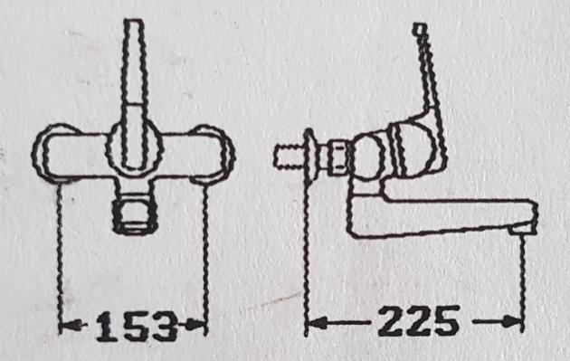 KWC Neodomo Auslauf Wand-Armatur Küchenarmatur BRONZE