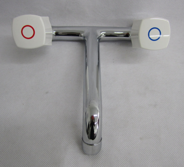 Egro Wandarmatur Küchenarmatur Spültischarmatur Chrom Weiss