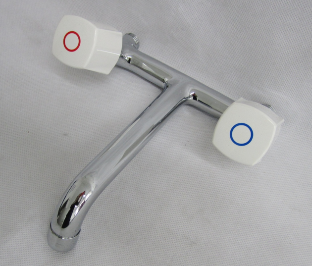 Egro Wandarmatur Küchenarmatur Spültischarmatur Chrom Weiss