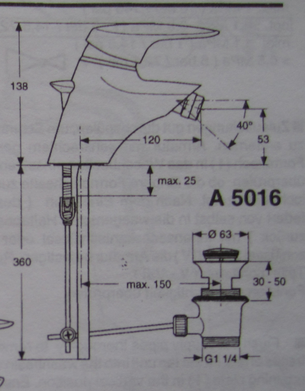 IDEAL STANDARD Ceramix 2000 Bidet Armatur Bidetarmatur WEISS