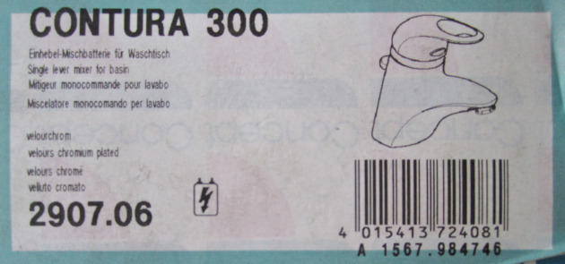 Concept Contura 300 Waschbeckenarmatur Niederdruck in Chrom-Matt Velourchrom