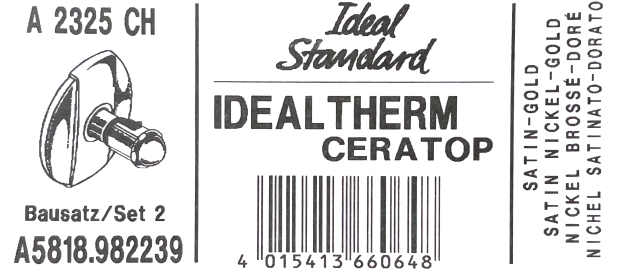 Bausatz 2 - Idealtherm Ceratop Oberteile Unterputz-Duscharmatur Satin Gold