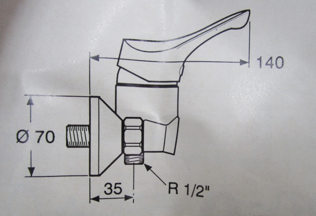 IDEAL STANDARD Ceramix No.1 Duschwannenarmatur EDELMESSING