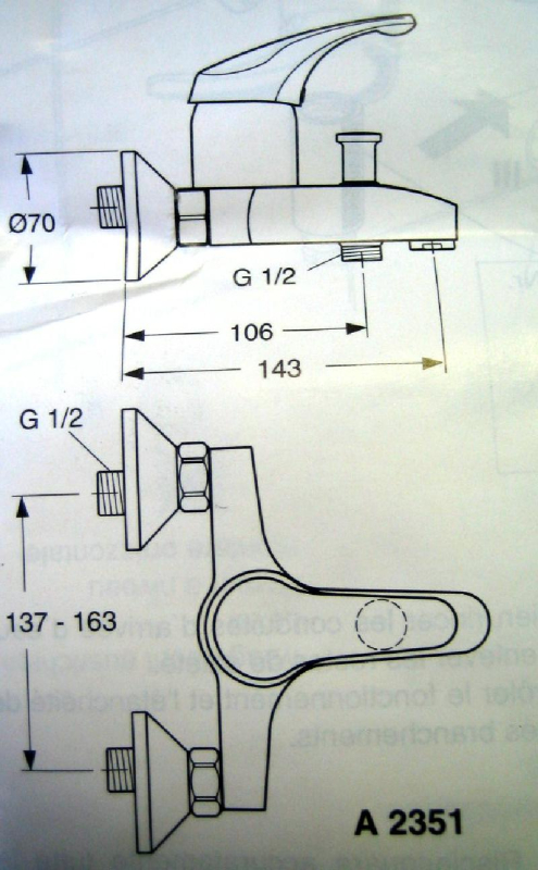 IDEAL STANDARD Ceradisc Badewannenarmatur WEISS