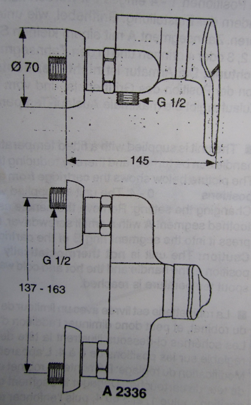 Ceraron Duscharmatur Brausebatterie Satin Gold