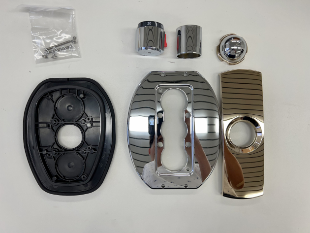 Bausatz 2 - Ceratop Oberteile Unterputz-Duscharmatur Chrom Edelmessing