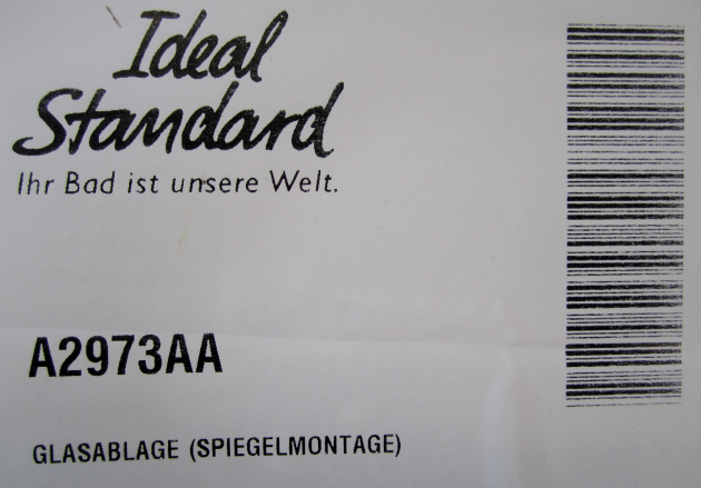 Ideal Standard wandhängende Seifenschale Glas-Schale Ablage