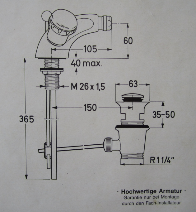 Ideal Standard Dallas Bidet Armatur Bidetarmatur Chrom