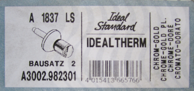 IDEAL STANDARD Bausatz 2 Wandeinbauventil Unterputz A1837LS Chrom Gold