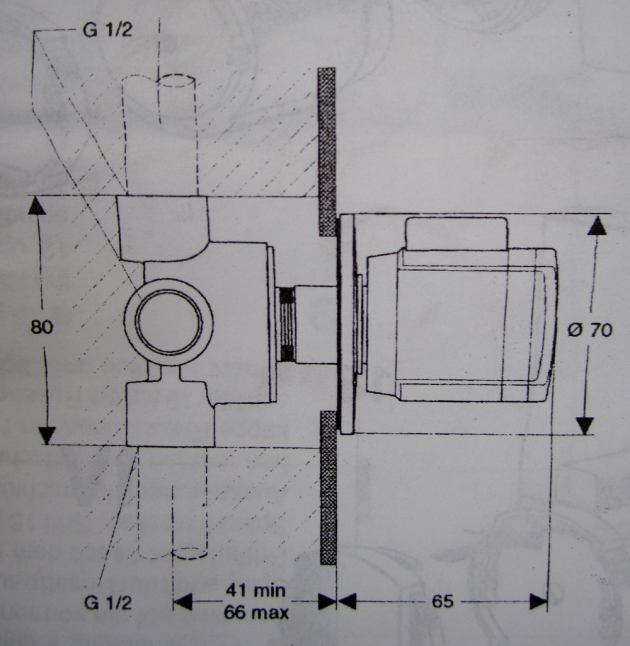 IDEAL STANDARD Bausatz 2 Wandeinbauventil Unterputz A2394CH Satin Gold
