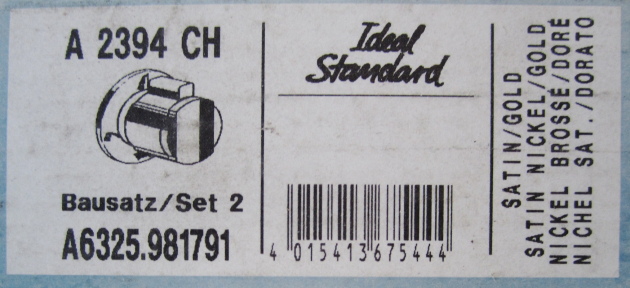 IDEAL STANDARD Bausatz 2 Wandeinbauventil Unterputz A2394CH Satin Gold