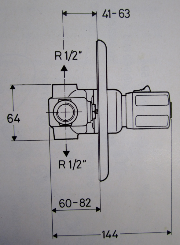 THERMIX Thermostat Unterputz-Armatur Duscharmatur Chrom-Matt Edelmatt