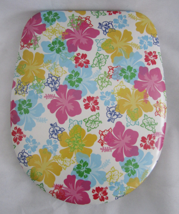 HAMBERGER Toilettenbrille WC-Deckel WC-Sitz HIBISKUS Bunt