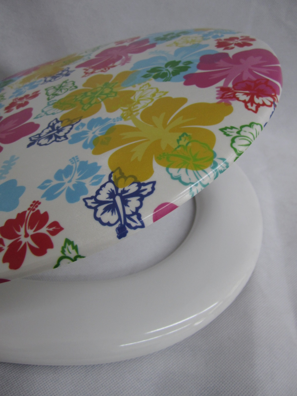 HAMBERGER Toilettenbrille WC-Deckel WC-Sitz HIBISKUS Bunt