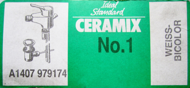 IDEAL STANDARD Ceramix No.1 Bidetarmatur in Weiss Bicolor