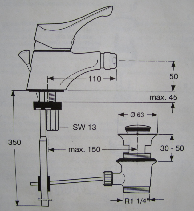 IDEAL STANDARD Ceramix Bidetarmatur Chrom Edelmessing