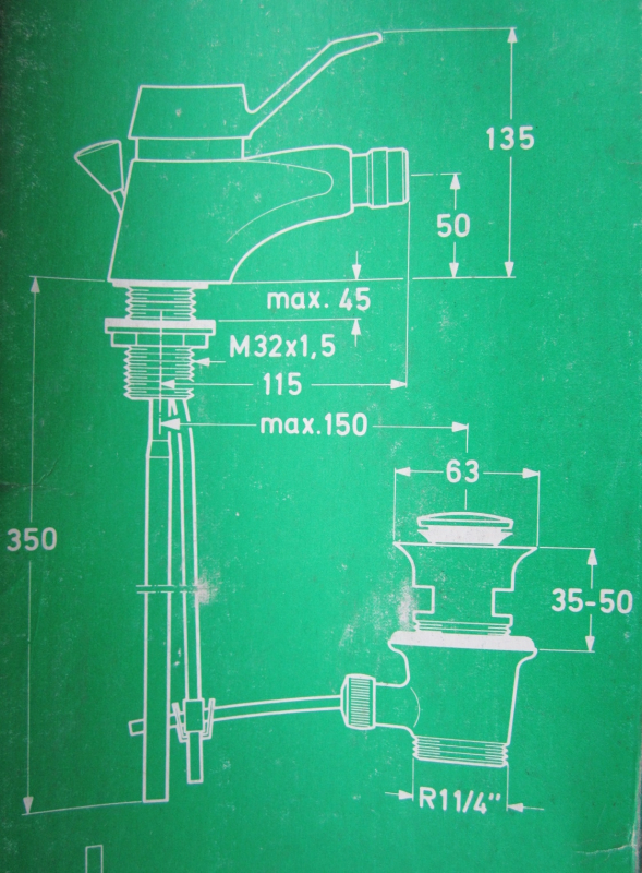 IDEAL STANDARD Reisser Ceramix Bidetarmatur Chrom Kristall ohne Zugknopf