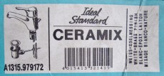 IDEAL STANDARD Ceramix Waschbeckenarmatur Armatur Weiss Edelmessing
