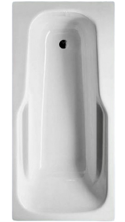 BETTE LINE Badewanne 160 x 80 cm m. Griffbohrungen Antirutsch ohne Überlauf WEISS