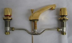 Ideal Standard 3-Loch-Armatur Waschbeckenarmatur Waschtisch-Armatur Gold