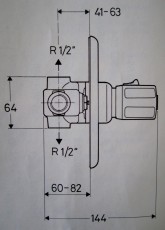 THERMIX Thermostat Unterputz-Armatur Duscharmatur Chrom