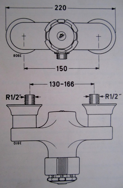IDEAL STANDARD Idealux Thermostat Duscharmatur GOLD