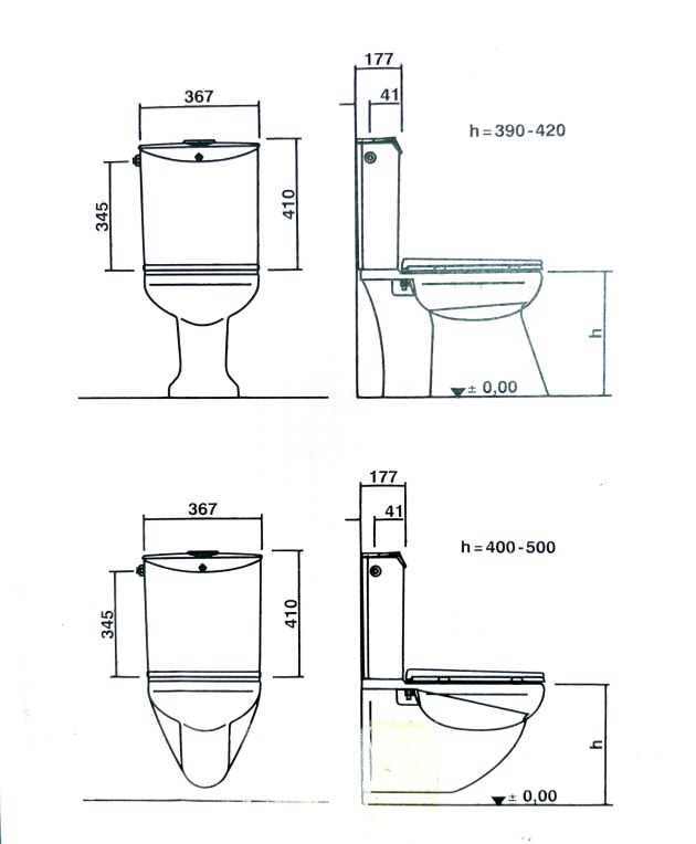 ABUSANITAIR LINEA Spülkasten MANHATTAN GRAU