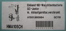 Ideal Standard GC-Junior Waschbeckenarmatur Niederdruck Chrom