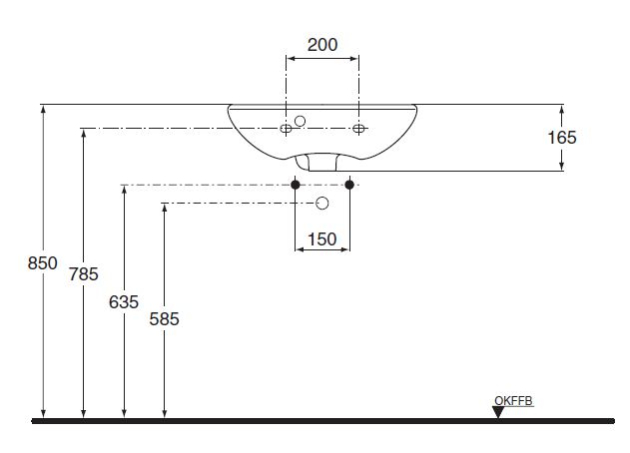 IDEAL STANDARD Esprit Waschbecken Waschtisch Handwaschbecken Manhattan Grau 50 cm