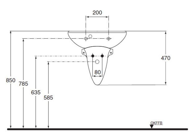 IDEAL STANDARD Esprit Waschbecken Waschtisch Handwaschbecken Manhattan Grau 50 cm