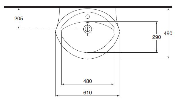 IDEAL STANDARD Esprit Waschbecken Waschtisch Bahama-Beige 61 x 49 cm