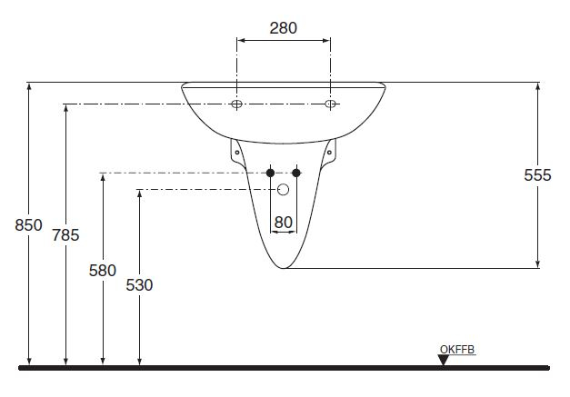 IDEAL STANDARD Esprit Waschbecken Waschtisch Bahama-Beige 61 x 49 cm