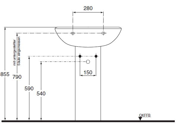 IDEAL STANDARD Esprit Waschbecken Waschtisch Bahama-Beige 61 x 49 cm