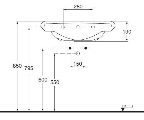 Ideal Standard Lindos Classic Lavabo Waschbecken Möbelwaschtisch Pergamon 70 x 53 cm