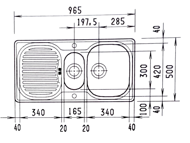 FRANKE Compact Spüle 96,5 x 50 cm EDELSTAHL - 2. Wahl