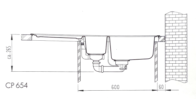 FRANKE Compact Spüle 96,5 x 50 cm EDELSTAHL - 2. Wahl