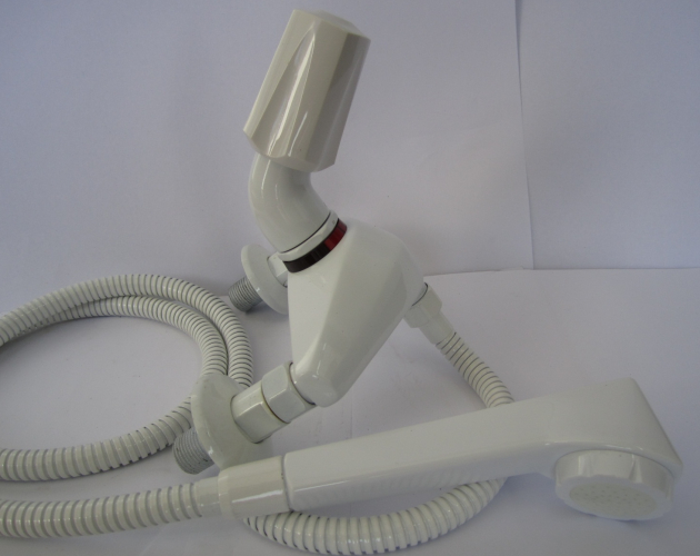 Egro Duschwannenarmatur Duscharmatur Set mit schweizer Anschlüsse WEISS